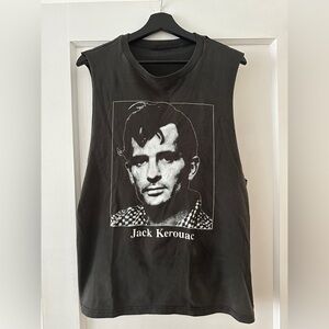 Jack Kerouac rare t shirt. On the Road quote. Double sided. Size M/L